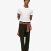Camiseta de pantalón corto con cuello redondo y tejido slub