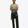 Camiseta de pantalón corto con cuello redondo y tejido slub