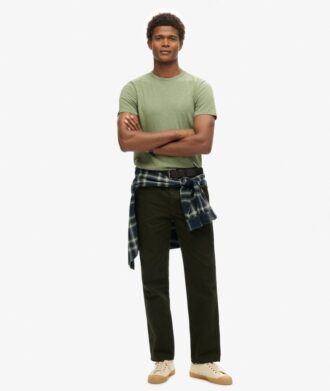Camiseta de pantalón corto con cuello redondo y tejido slub