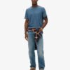 Camiseta de pantalón corto con cuello redondo y tejido slub