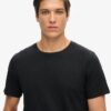 Camiseta de pantalón corto con cuello redondo y tejido slub