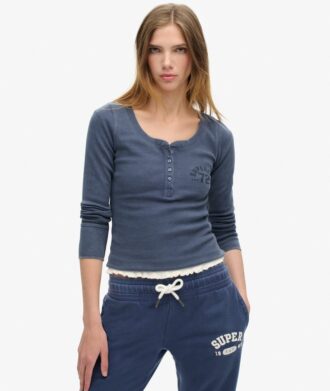 Camiseta deportiva de manga larga con botones