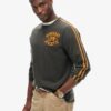 Camiseta deportiva Vintage de manga larga a rayas