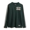 Camiseta deportiva Vintage de manga larga a rayas