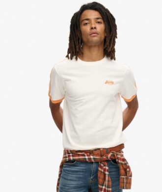 Camiseta Essential Logo Retro Striped