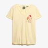 Camiseta holgada con cuello en V metalizada Suika