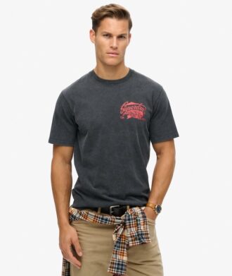 Camiseta holgada con estampado Biker Rock
