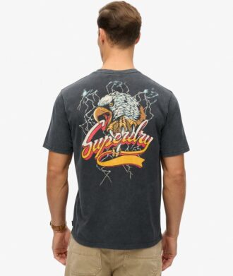 Camiseta holgada con estampado Biker Rock