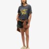 Camiseta holgada con estampado Biker Rock Camiseta holgada con estampado Biker Rock