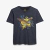 Camiseta holgada con estampado Biker Rock Camiseta holgada con estampado Biker Rock