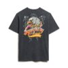 Camiseta holgada con estampado Biker Rock