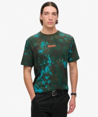 Camiseta holgada con estampado de camuflaje