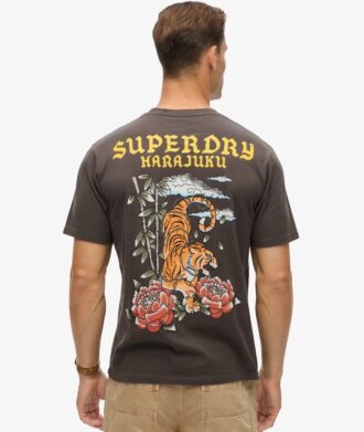 Camiseta holgada con estampado de tatuaje