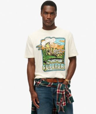Camiseta holgada con estampado gráfico Neon Travel