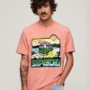 Camiseta holgada con estampado gráfico «Neon Travel»