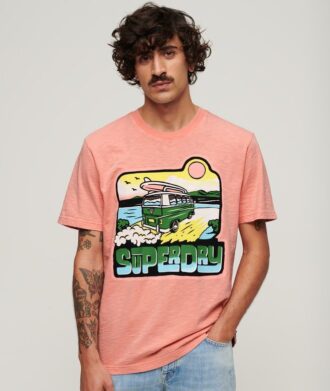 Camiseta holgada con estampado gráfico «Neon Travel»