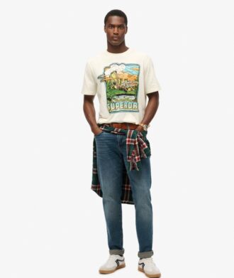Camiseta holgada con estampado gráfico Neon Travel