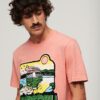 Camiseta holgada con estampado gráfico «Neon Travel»