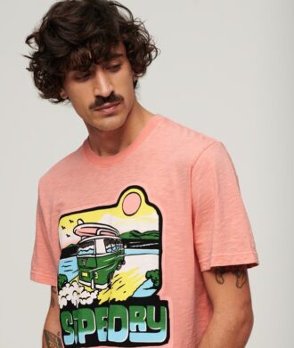Camiseta holgada con estampado gráfico «Neon Travel»
