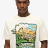 Camiseta holgada con estampado gráfico Neon Travel