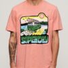 Camiseta holgada con estampado gráfico «Neon Travel»