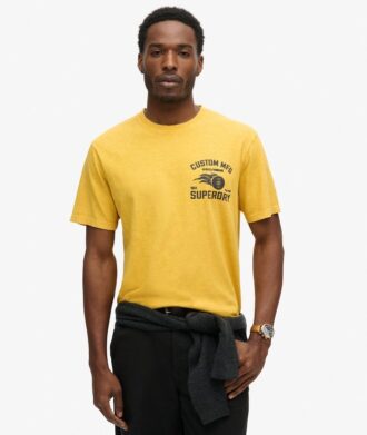 Camiseta holgada con estampado motero