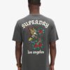 Camiseta holgada con gráfico de tatuaje en la espalda