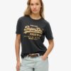 Camiseta holgada con logo Vintage metalizado