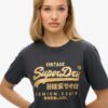 Camiseta holgada con logo Vintage metalizado