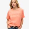 Camiseta holgada con logotipo en relieve