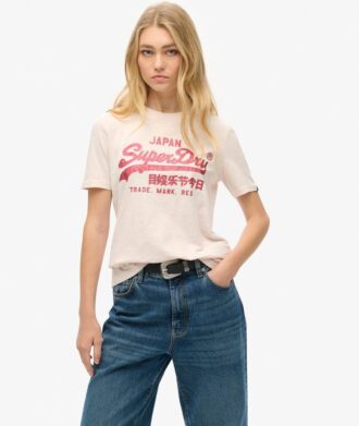 Camiseta holgada con logotipo metalizado
