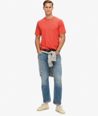 Camiseta holgada con logotipo sobreteñido