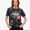 Camiseta holgada con póster punk lo-fi