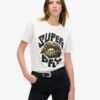 Camiseta holgada con póster punk lo-fi