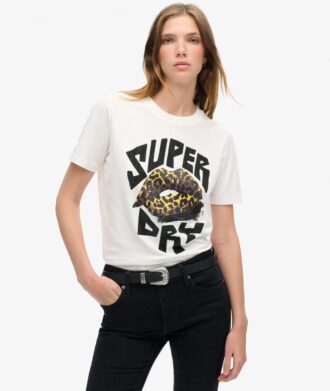 Camiseta holgada con póster punk lo-fi