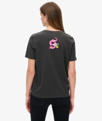 Camiseta holgada con póster punk lo-fi