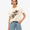 Camiseta holgada con rotulado tipo tatuaje