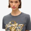 Camiseta holgada con rotulado tipo tatuaje