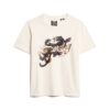 Camiseta holgada con rotulado tipo tatuaje