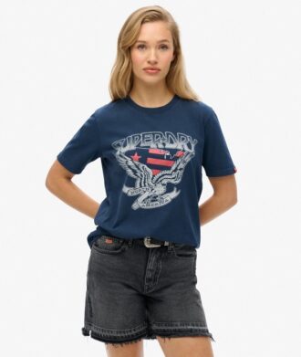Camiseta holgada Varsity con adornos