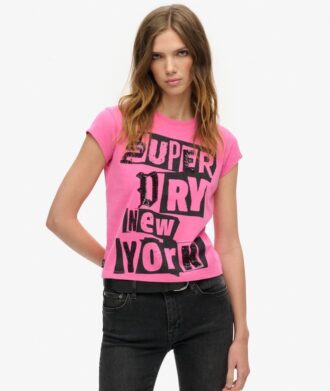 Camiseta punk con mangas casquillo y adornos