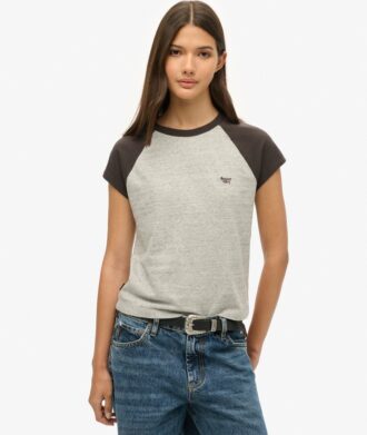 Camiseta raglán con logo Essential de Organic Cotton