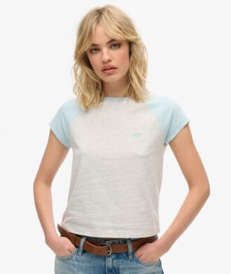 Camiseta raglán con logo Essential de Organic Cotton