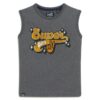 Camiseta sin mangas ajustada con adornos retro
