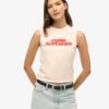 Camiseta sin mangas ajustada con estampado Sport Luxe