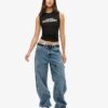 Camiseta sin mangas ajustada con estampado Sport Luxe