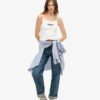 Camiseta sin mangas ajustada con logo deportivo