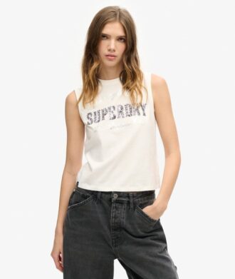 Camiseta sin mangas ajustada Embellished Archive