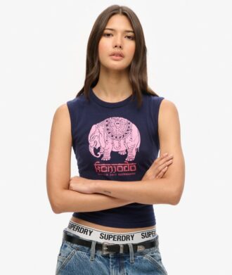 Camiseta sin mangas ajustada Superdry X Komodo Hathi
