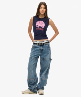 Camiseta sin mangas ajustada Superdry X Komodo Hathi